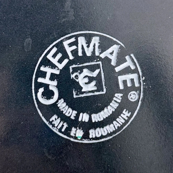 Vintage Chefmate Enamelware White Red Skillet Frying Pan - Picture 12 of 14